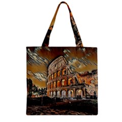Colosseo Italy Zipper Grocery Tote Bag by ConteMonfrey