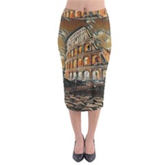 Colosseo Italy Midi Pencil Skirt