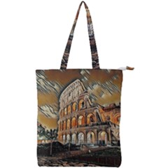 Colosseo Italy Double Zip Up Tote Bag by ConteMonfrey