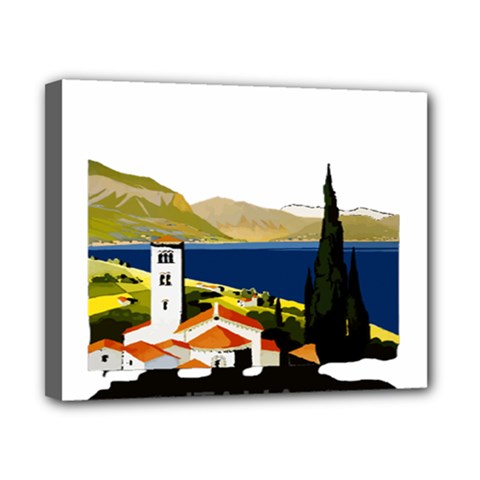 River Small Town Landscape Canvas 10  X 8  (stretched) by ConteMonfrey