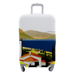 River Small Town Landscape Luggage Cover (small) by ConteMonfrey