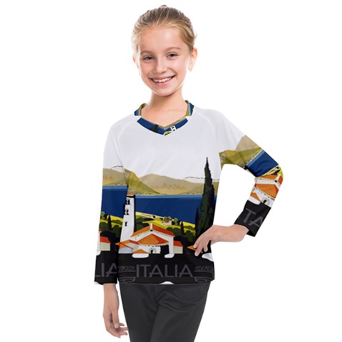 River Small Town Landscape Kids  Long Mesh Tee by ConteMonfrey