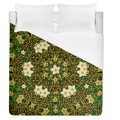 Flower Power And Big Porcelainflowers In Blooming Style Duvet Cover (queen Size) by pepitasart