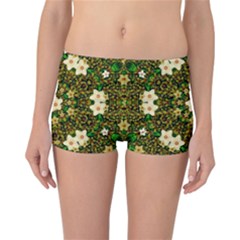 Flower Power And Big Porcelainflowers In Blooming Style Reversible Boyleg Bikini Bottoms by pepitasart