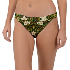 Flower Power And Big Porcelainflowers In Blooming Style Band Bikini Bottom by pepitasart