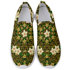 Flower Power And Big Porcelainflowers In Blooming Style Men s Slip On Sneakers by pepitasart