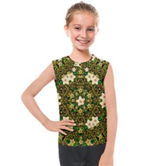 Flower Power And Big Porcelainflowers In Blooming Style Kids  Mesh Tank Top by pepitasart