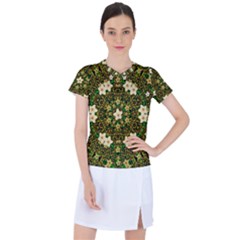 Flower Power And Big Porcelainflowers In Blooming Style Women s Sports Top by pepitasart