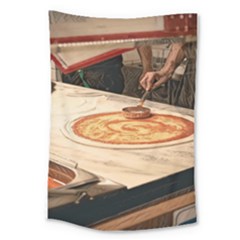 Let`s Make Pizza Large Tapestry by ConteMonfrey