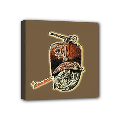 Beep, Beep! Vespa Lover Has Arrived! Mini Canvas 4  X 4  (stretched) by ConteMonfrey