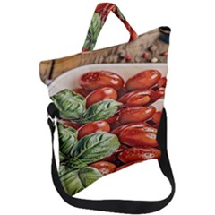 Fresh Tomatoes - Italian Cuisine Fold Over Handle Tote Bag by ConteMonfrey