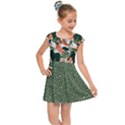 tropical polka plants 2 Kids  Cap Sleeve Dress View1