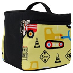 Seamless Pattern Vector Industrial Vehicle Cartoon Make Up Travel Bag (big)