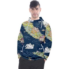 Map Italy Blue Men s Pullover Hoodie by ConteMonfrey