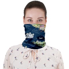 Map Italy Blue Face Covering Bandana (Adult)