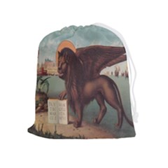 Lion Of Venice, Italy Drawstring Pouch (xl)