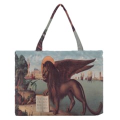 Lion Of Venice, Italy Zipper Medium Tote Bag by ConteMonfrey
