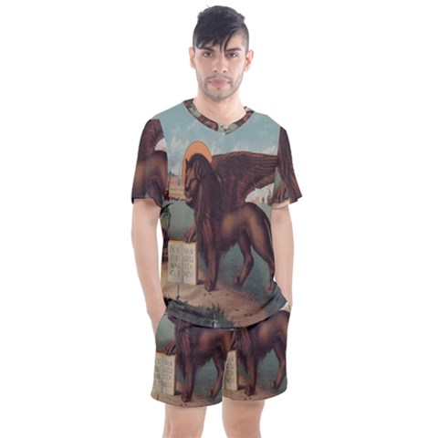 Lion Of Venice, Italy Men s Mesh Tee And Shorts Set by ConteMonfrey