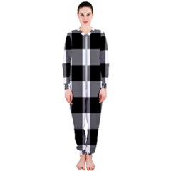Black And White Plaided  Onepiece Jumpsuit (ladies) by ConteMonfrey
