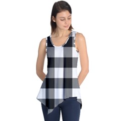 Black And White Plaided  Sleeveless Tunic by ConteMonfrey