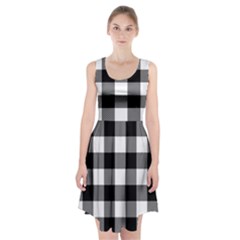 Black And White Plaided  Racerback Midi Dress by ConteMonfrey