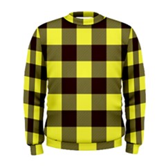 Black And Yellow Big Plaids Men s Sweatshirt by ConteMonfrey