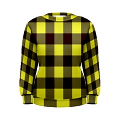 Black And Yellow Big Plaids Women s Sweatshirt