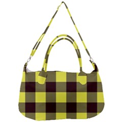 Black And Yellow Big Plaids Removal Strap Handbag