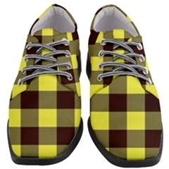 Black And Yellow Big Plaids Women Heeled Oxford Shoes by ConteMonfrey