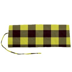 Black And Yellow Big Plaids Roll Up Canvas Pencil Holder (s) by ConteMonfrey