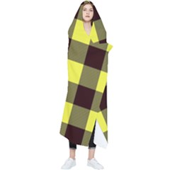 Black And Yellow Big Plaids Wearable Blanket by ConteMonfrey