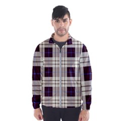 Gray, Purple And Blue Plaids Men s Windbreaker