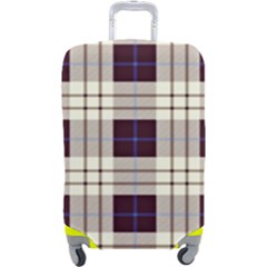 Gray, Purple And Blue Plaids Luggage Cover (large) by ConteMonfrey