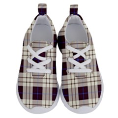 Gray, Purple And Blue Plaids Running Shoes by ConteMonfrey