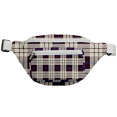Gray, Purple And Blue Plaids Fanny Pack