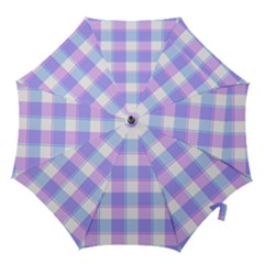 Cotton Candy Plaids - Blue, Pink, White Hook Handle Umbrellas (medium) by ConteMonfrey