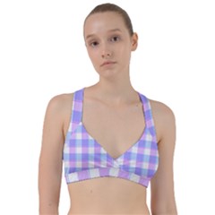 Cotton Candy Plaids - Blue, Pink, White Sweetheart Sports Bra by ConteMonfrey