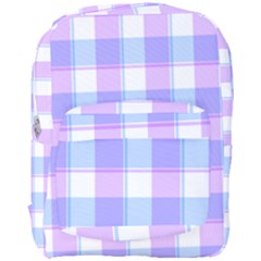 Cotton Candy Plaids - Blue, Pink, White Full Print Backpack by ConteMonfrey