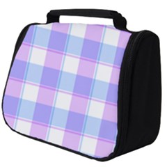 Cotton Candy Plaids - Blue, Pink, White Full Print Travel Pouch (big)