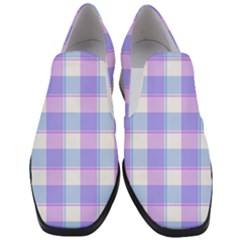 Cotton Candy Plaids - Blue, Pink, White Women Slip On Heel Loafers by ConteMonfrey