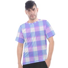 Cotton Candy Plaids - Blue, Pink, White Men s Sport Top by ConteMonfrey