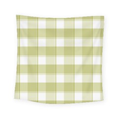 Green Tea Plaids - Green White Square Tapestry (small) by ConteMonfrey