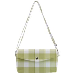 Green Tea Plaids - Green White Removable Strap Clutch Bag by ConteMonfrey