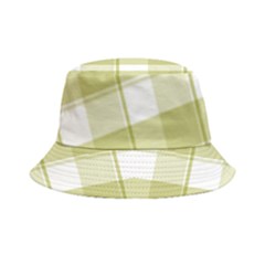 Green Tea Plaids - Green White Bucket Hat