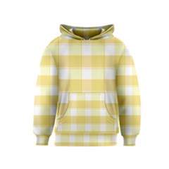 Cute Plaids White Yellow Kids  Pullover Hoodie