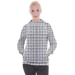 Small White Lines - Plaids Women s Hooded Pullover