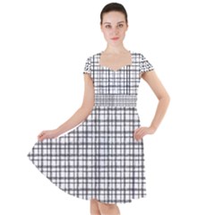 Small White Lines - Plaids Cap Sleeve Midi Dress by ConteMonfrey