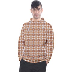 Cute Plaids - Brown And White Geometrics Men s Pullover Hoodie by ConteMonfrey
