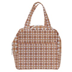 Cute Plaids - Brown And White Geometrics Boxy Hand Bag by ConteMonfrey