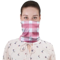 Pink And White Plaids Face Covering Bandana (adult) by ConteMonfrey